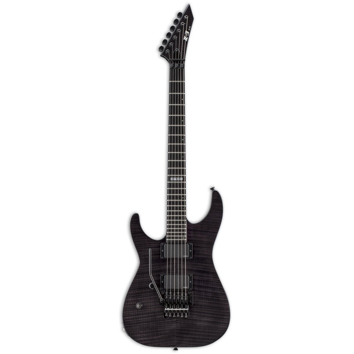 ESP guitars E-II M-II FM STBLK LH linkshandige gitaar met koffer