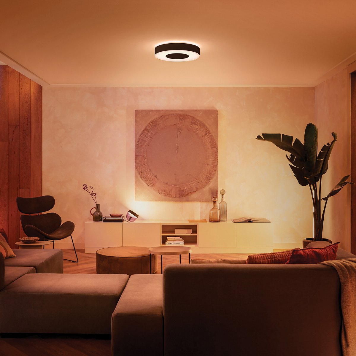 Philips Infuse Plafondlamp WACA 42 cm - Zwart