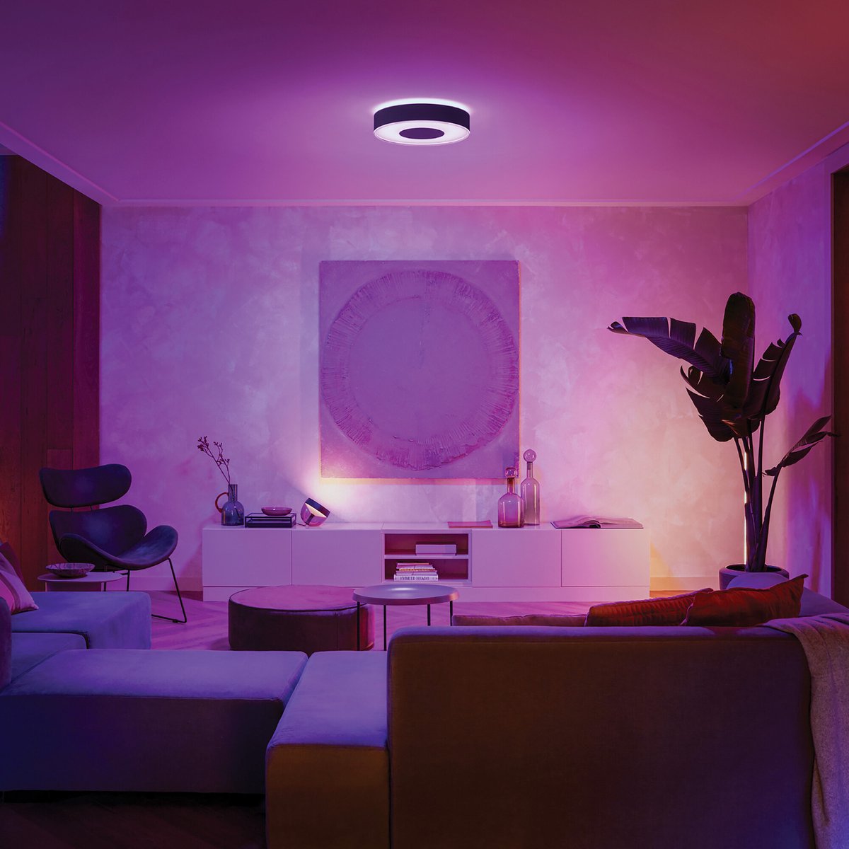 Philips Infuse Plafondlamp WACA 42 cm - Zwart