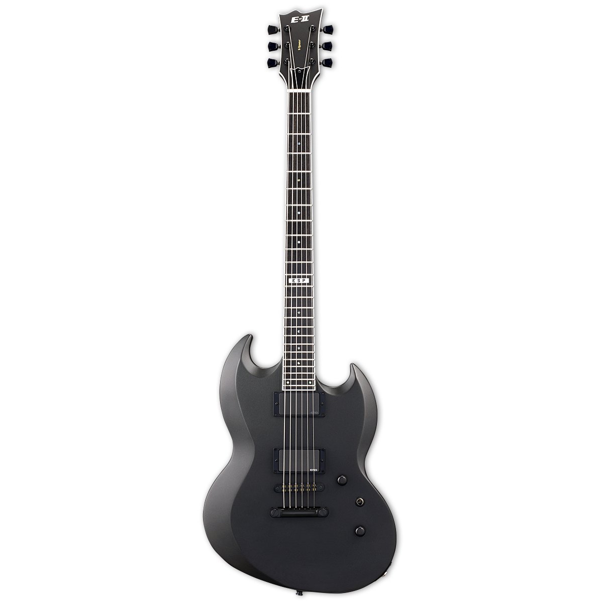 ESP guitars E-II Viper Baritone CHMS Charcoal Metallic Satin met koffer
