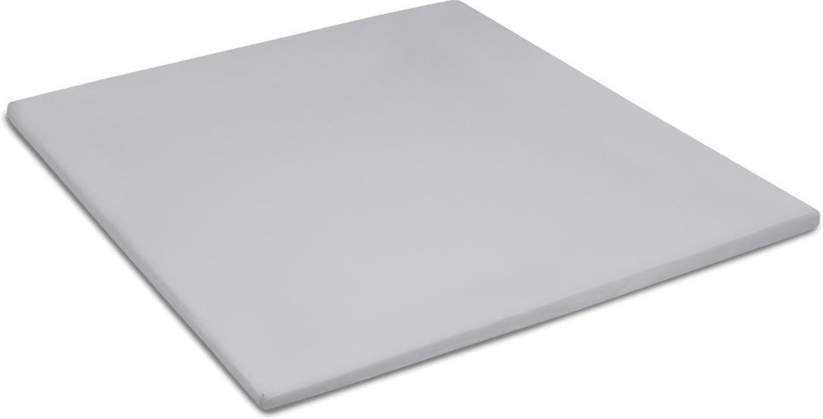 Cinderella Basic Percaline Katoen Topper Hoeslaken - 100% Percaline Katoen - Lits-jumeaux (160x200 Cm) - Light Grey - Grijs