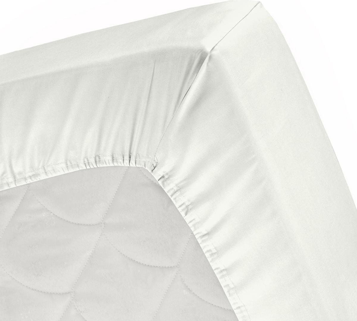 Cinderella Basic Percaline Katoen Topper Hoeslaken - 100% Percaline Katoen - Lits-jumeaux (180x210 Cm) - Ivory - Beige