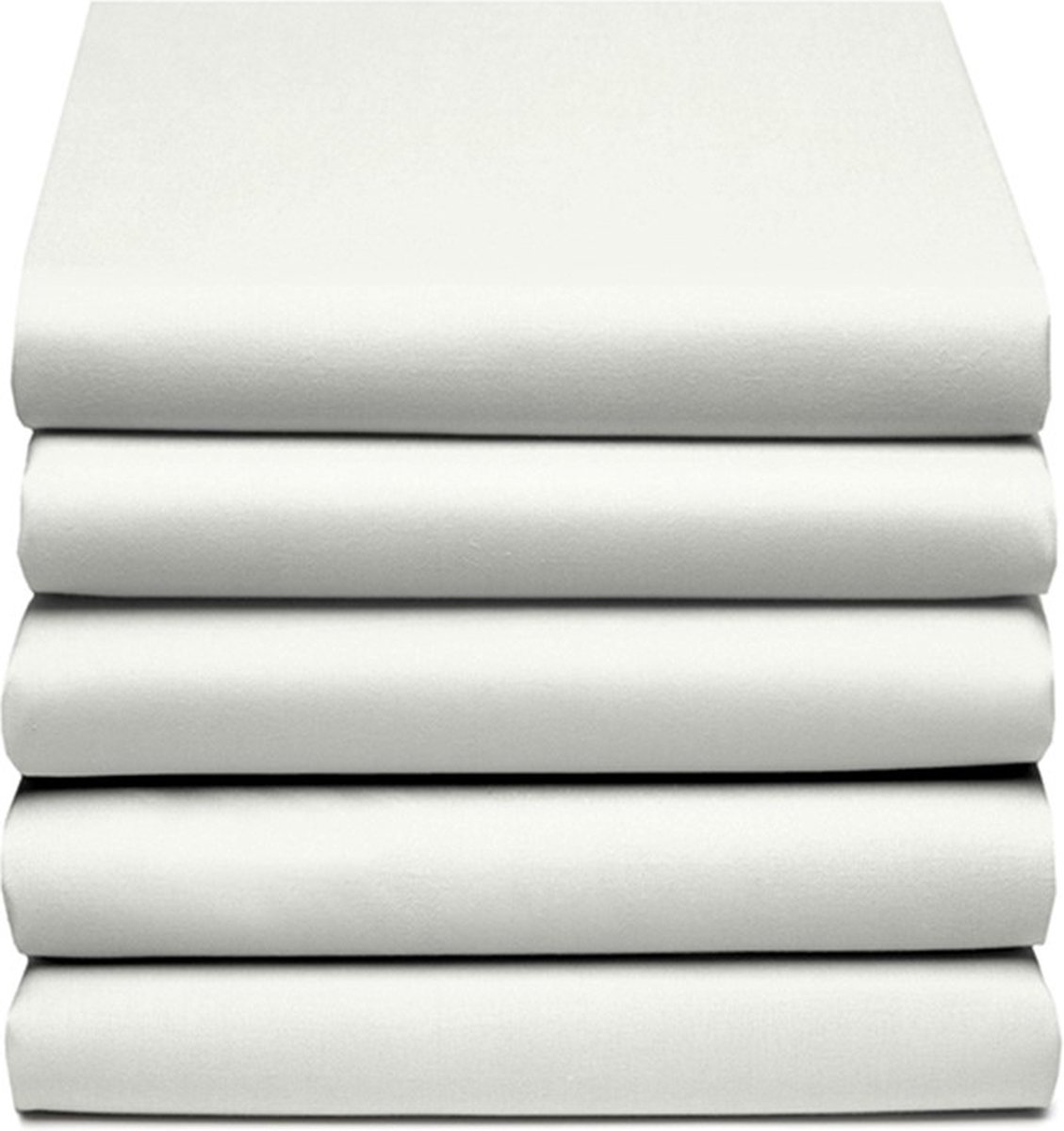 Cinderella Basic Percaline Katoen Topper Hoeslaken - 100% Percaline Katoen - Lits-jumeaux (180x210 Cm) - Ivory - Beige
