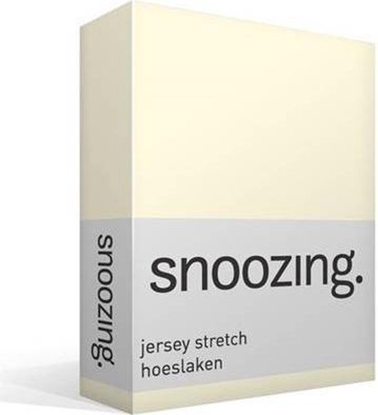 Snoozing Jersey Stretch - Hoeslaken - 90/100x200/220/210 - Ivoor - Wit