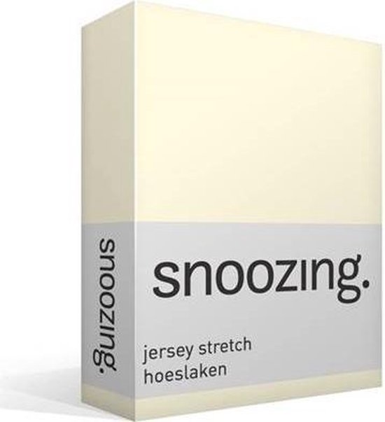 Snoozing Jersey Stretch - Hoeslaken - 140/150x200/220/210 - Ivoor - Wit