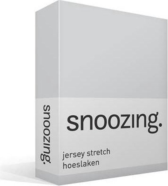 Snoozing Jersey Stretch - Hoeslaken - 140/150x200/220/210 - - Grijs