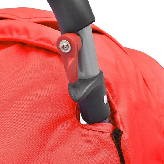 Vidaxl Kinderwagen Dubbel Staal En - Rood