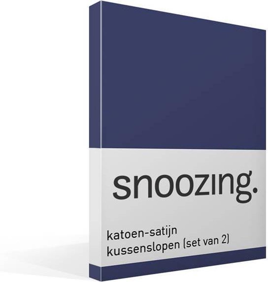 Snoozing Katoen-satijn Kussenslopen (Set Van 2) - 100% Katoen-satijn - 40x60 Cm - Kindermaat - Navy - Blauw