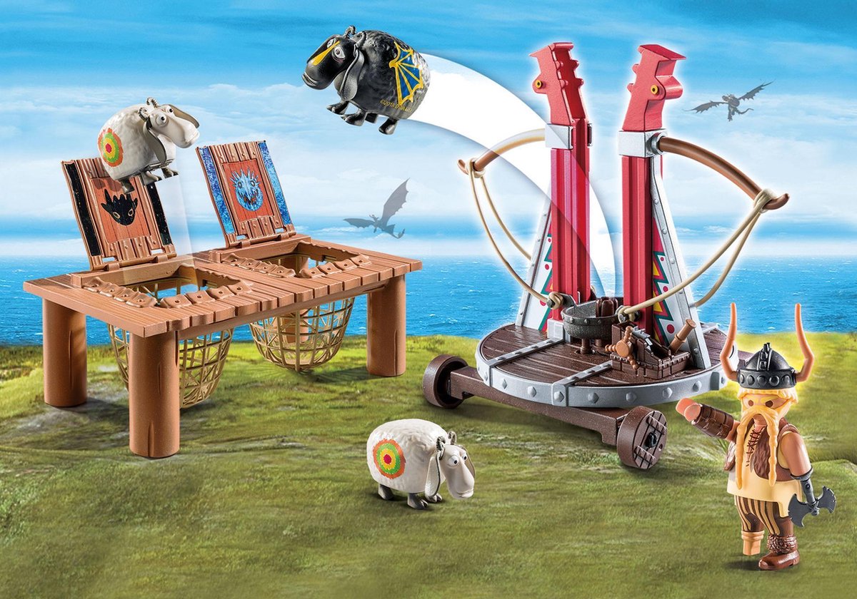 Playmobil Dragons - Rochel met schapenslingeraar