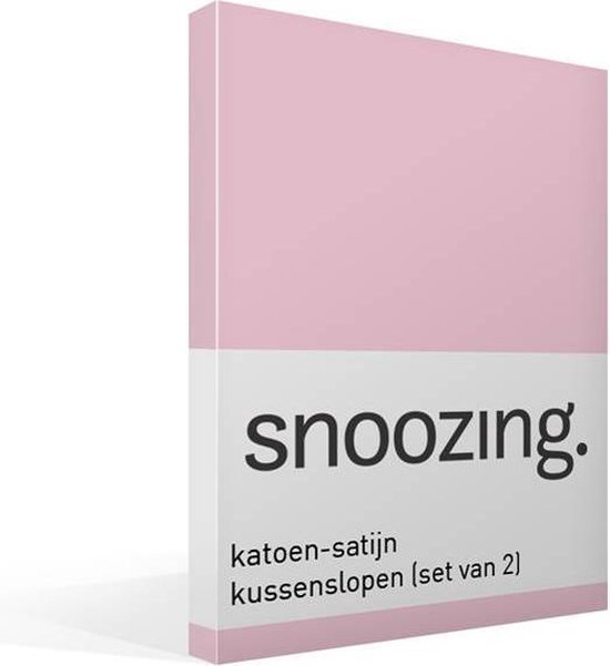 Snoozing Katoen-satijn Kussenslopen (Set Van 2) - 100% Katoen-satijn - 40x60 Cm - Kindermaat - - Roze