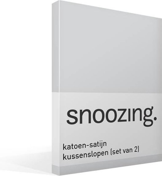 Snoozing Katoen-satijn Kussenslopen (Set Van 2) - 100% Katoen-satijn - 40x60 Cm - Kindermaat - - Grijs