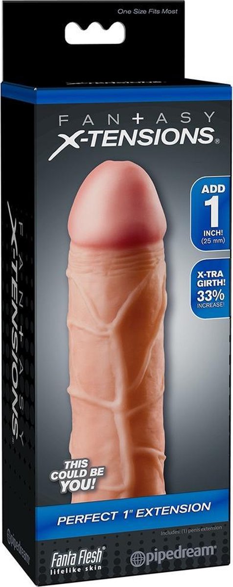 Fantasy X-tensions Perfecte 25 mm penisverlenger - Beige