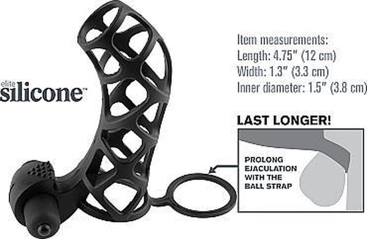 Fantasy X-tensions Extreme siliconen krachtkooi - Zwart