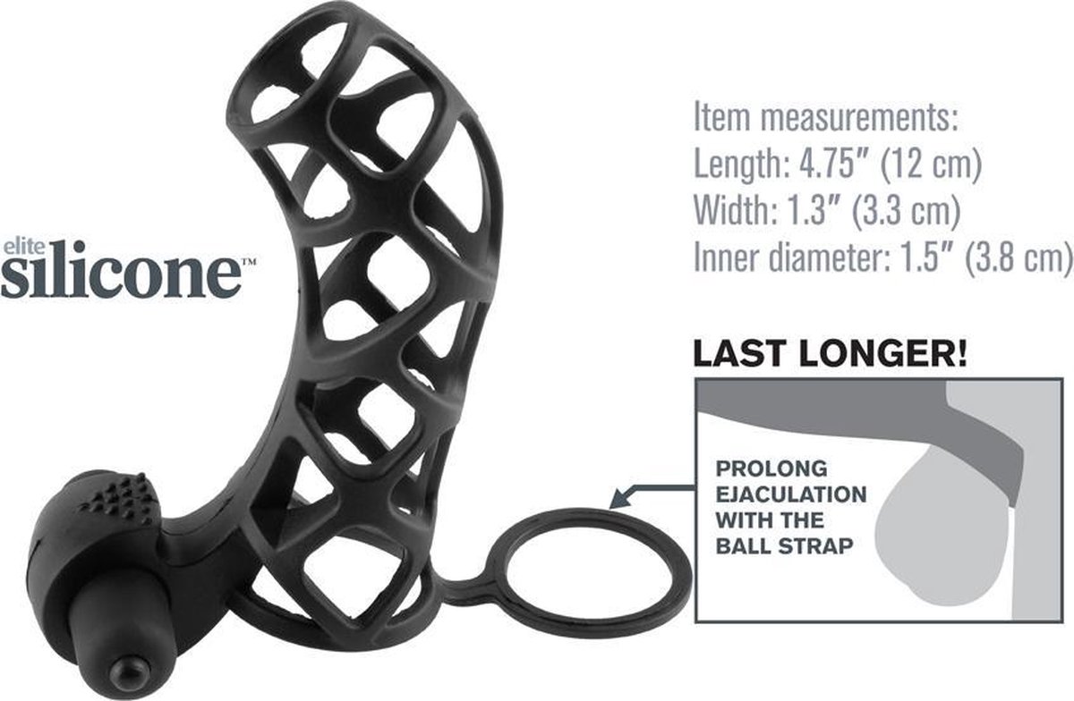 Fantasy X-tensions Extreme siliconen krachtkooi - Zwart