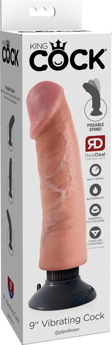 King Cock vibrator 23cm - Beige