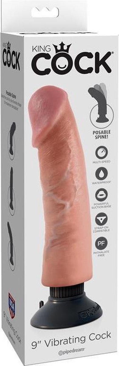 King Cock vibrator 23cm - Beige