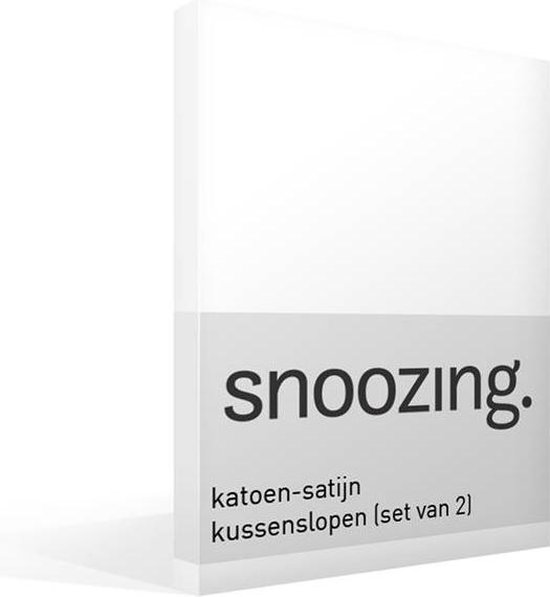 Snoozing Katoen-satijn Kussenslopen (Set Van 2) - 100% Katoen-satijn - 40x60 Cm - Kindermaat - - Wit