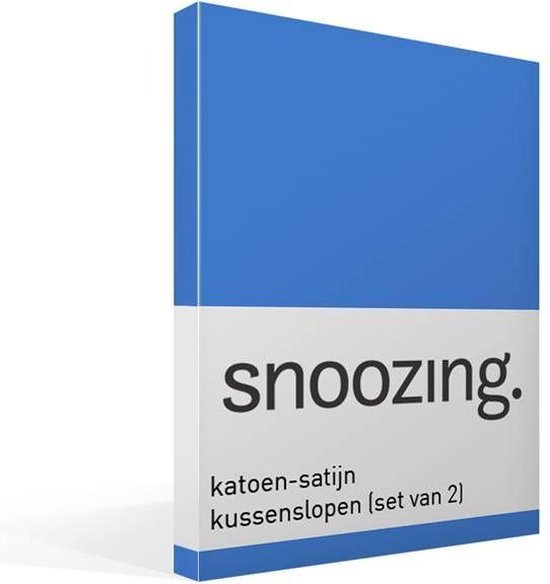 Snoozing Katoen-satijn Kussenslopen (Set Van 2) - 100% Katoen-satijn - 40x60 Cm - Kindermaat - Meermin - Blauw