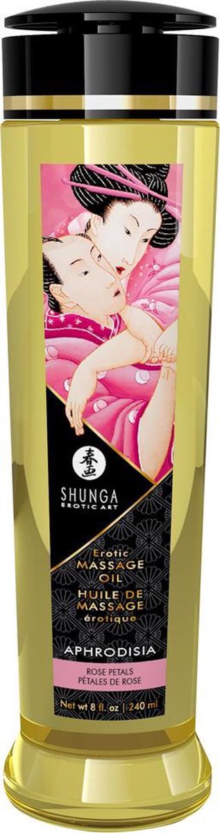 Shunga Erotic Massage Oil Aphrodisia Roses > Erotische massage olie Aphrodisianblaadjes - Roze