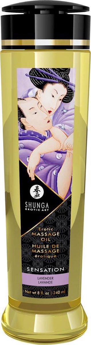 Shunga Erotische massageolie Sensation lavendel