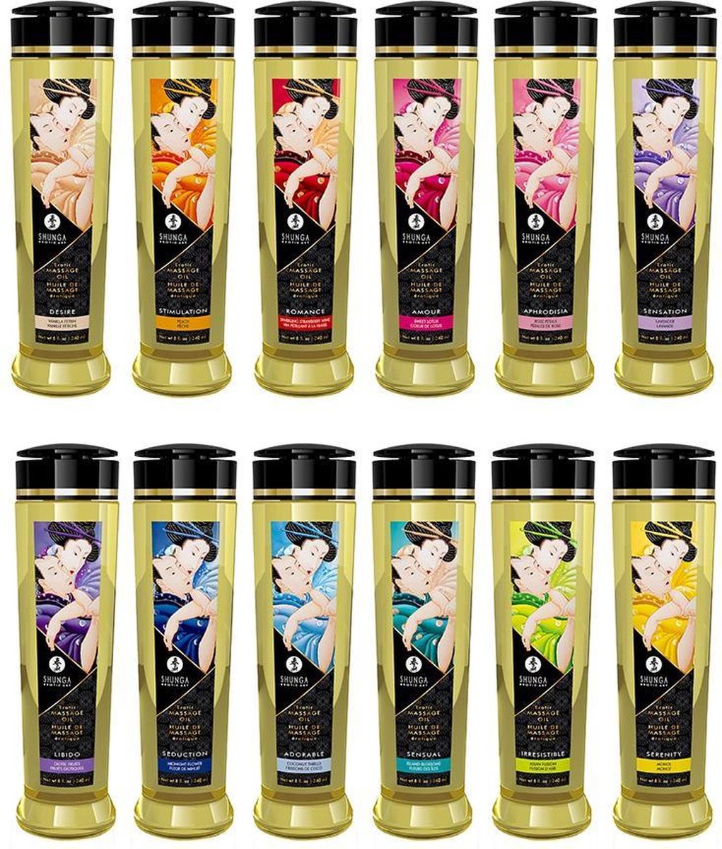 Shunga Erotische massageolie Seduction Midnight Flower