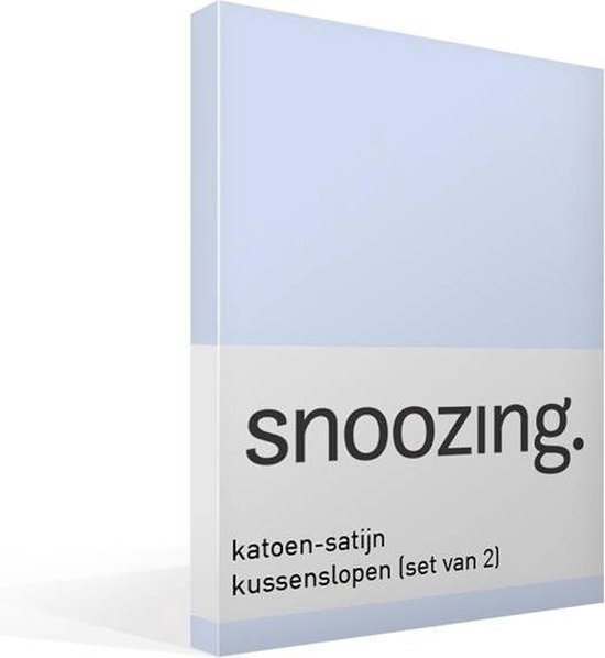 Snoozing Katoen-satijn Kussenslopen (Set Van 2) - 100% Katoen-satijn - 40x60 Cm - Kindermaat - Hemel - Blauw