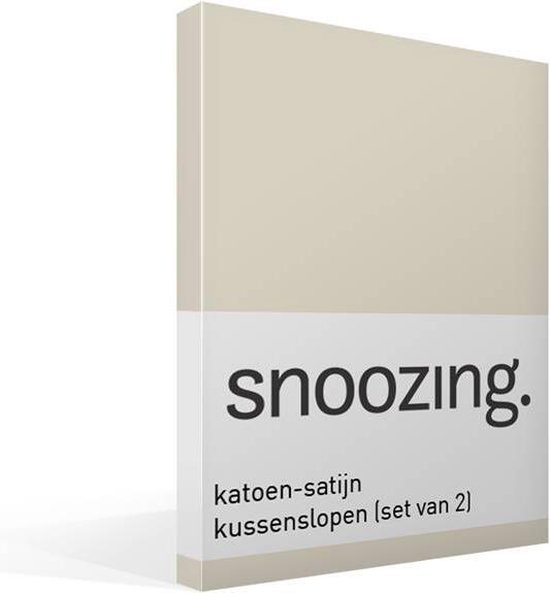 Snoozing Katoen-satijn Kussenslopen (Set Van 2) - 100% Katoen-satijn - 50x70 Cm - Ivoor - Wit