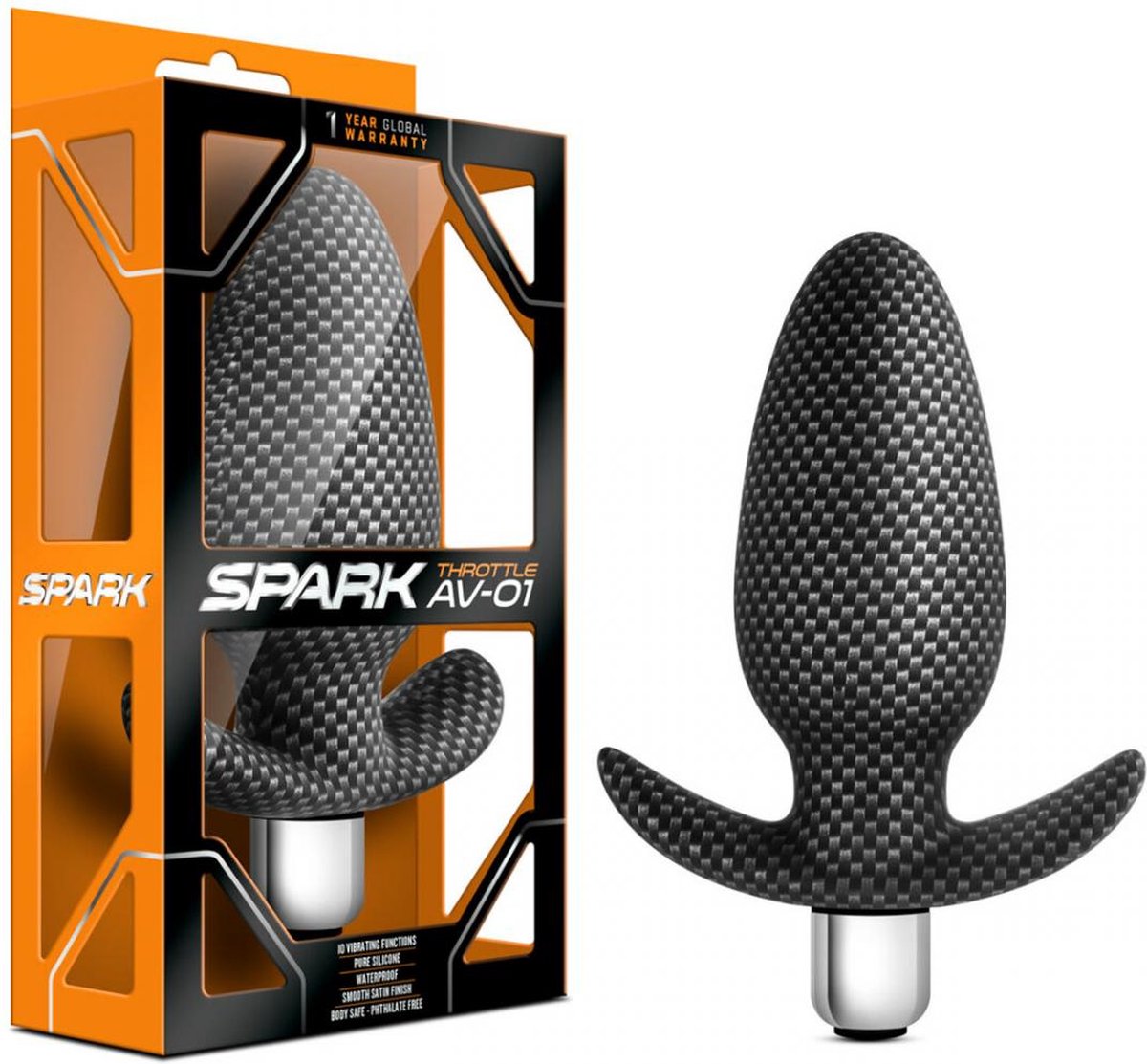 Blush Spark Throttle AV-01 anaalplug - Zwart