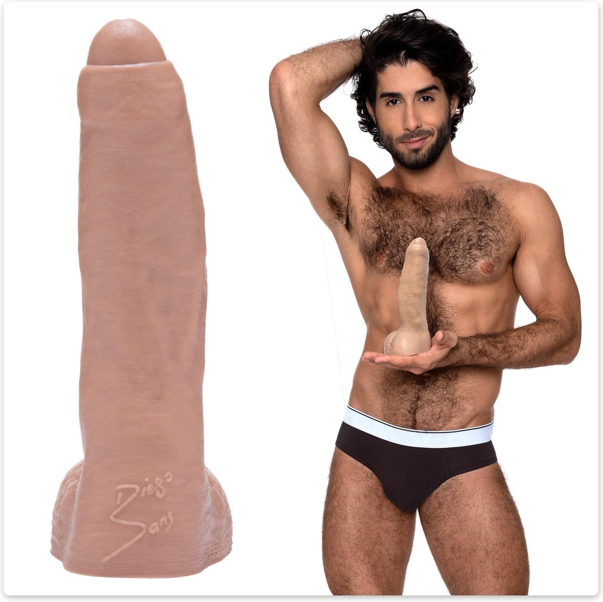 boys Diego Sans Life size silicone dildo - Beige