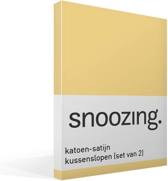 Snoozing Katoen-satijn Kussenslopen (Set Van 2) - 100% Katoen-satijn - 50x70 Cm - - Geel