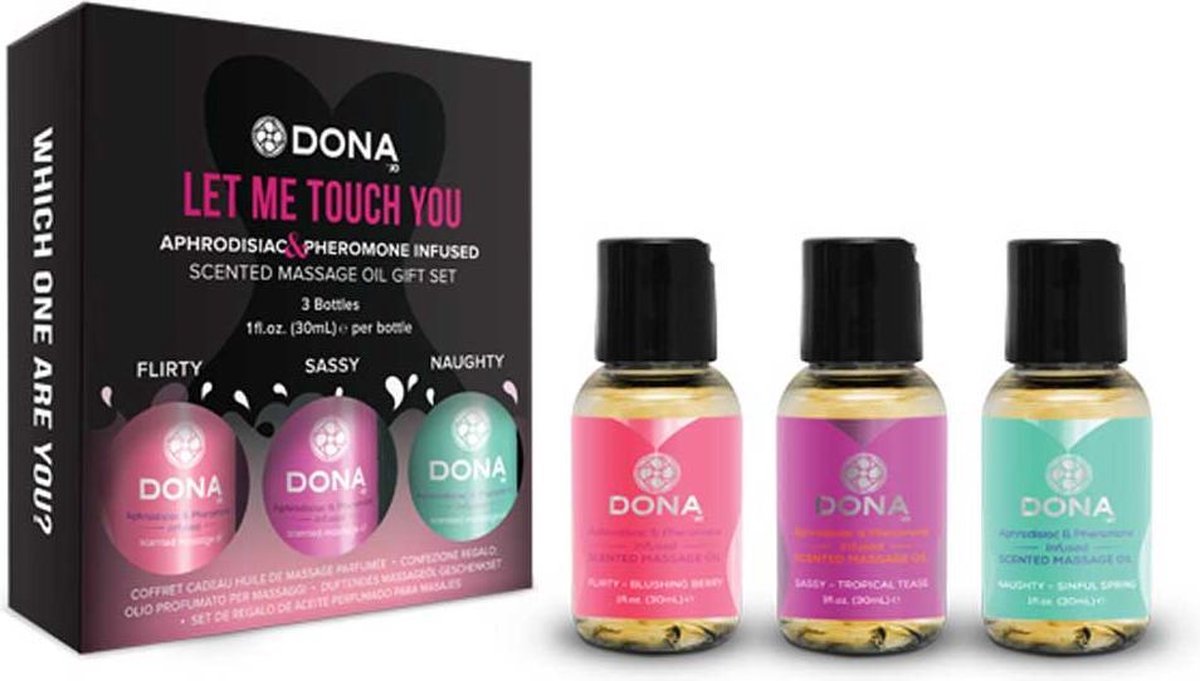 Dona let me touch you massage olie set