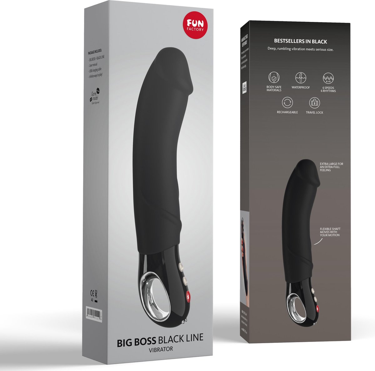 Fun Factory Big Boss G5 realistische vibrator - Zwart
