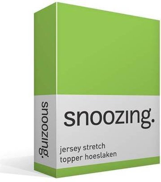 Snoozing Stretch - Topper - Hoeslaken - 120/130x200/220/210 - Lime - Groen