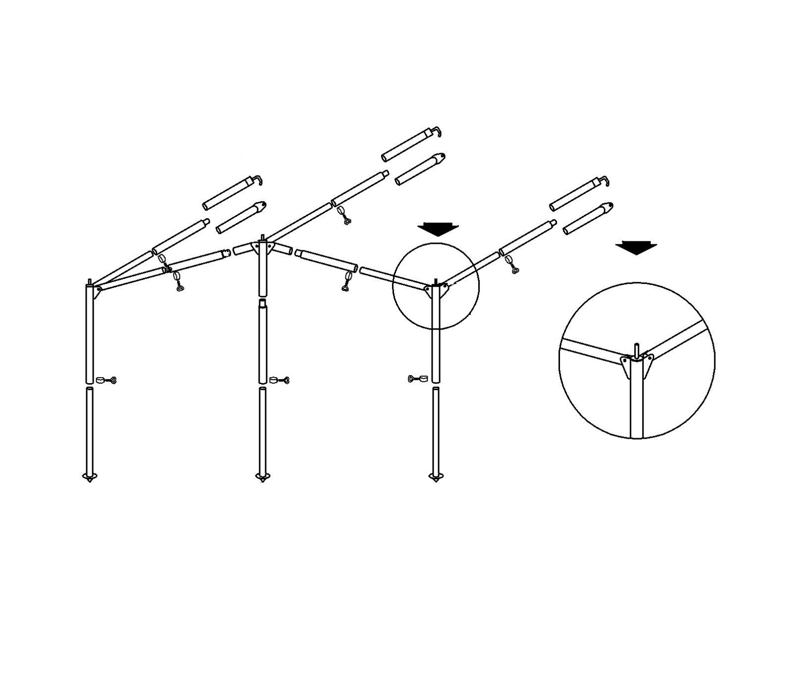 CampKing Luifelframe ameland aluminium 25mm