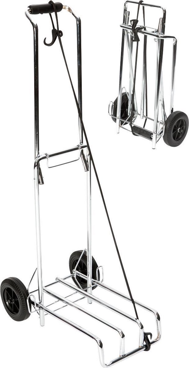 Bo-Camp Bagagetrolley staal - Silver