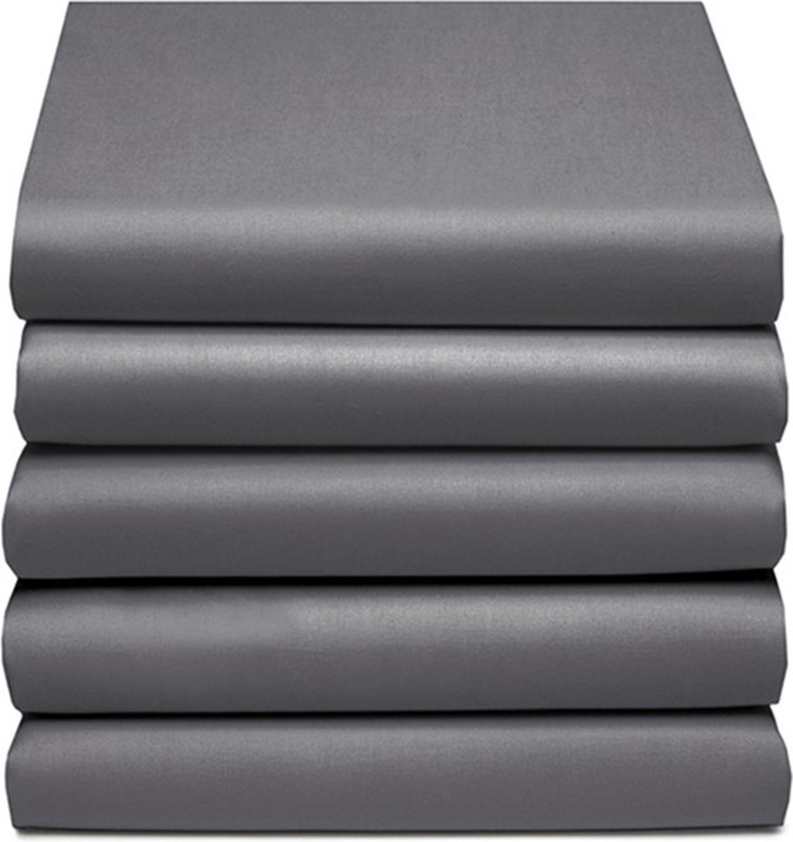 Cinderella Basic Percaline Katoen Hoeslaken - 100% Percaline Katoen - 2-persoons (120x200 Cm) - Anthracite - Grijs