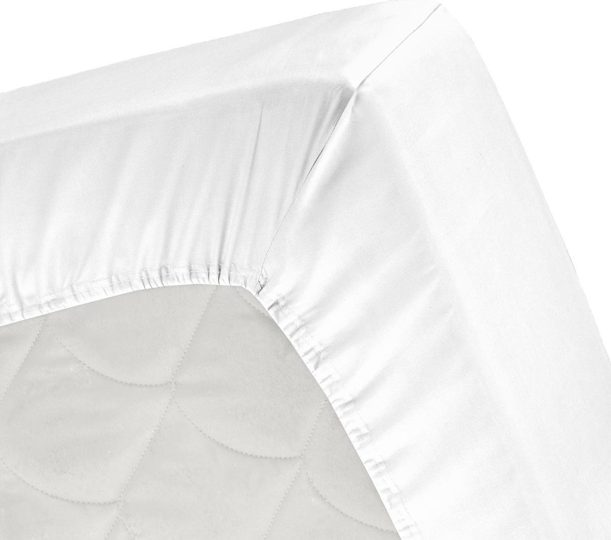 Cinderella Basic Percaline Katoen Hoeslaken - 100% Percaline Katoen - 1-persoons (70x200 Cm) - White - Wit