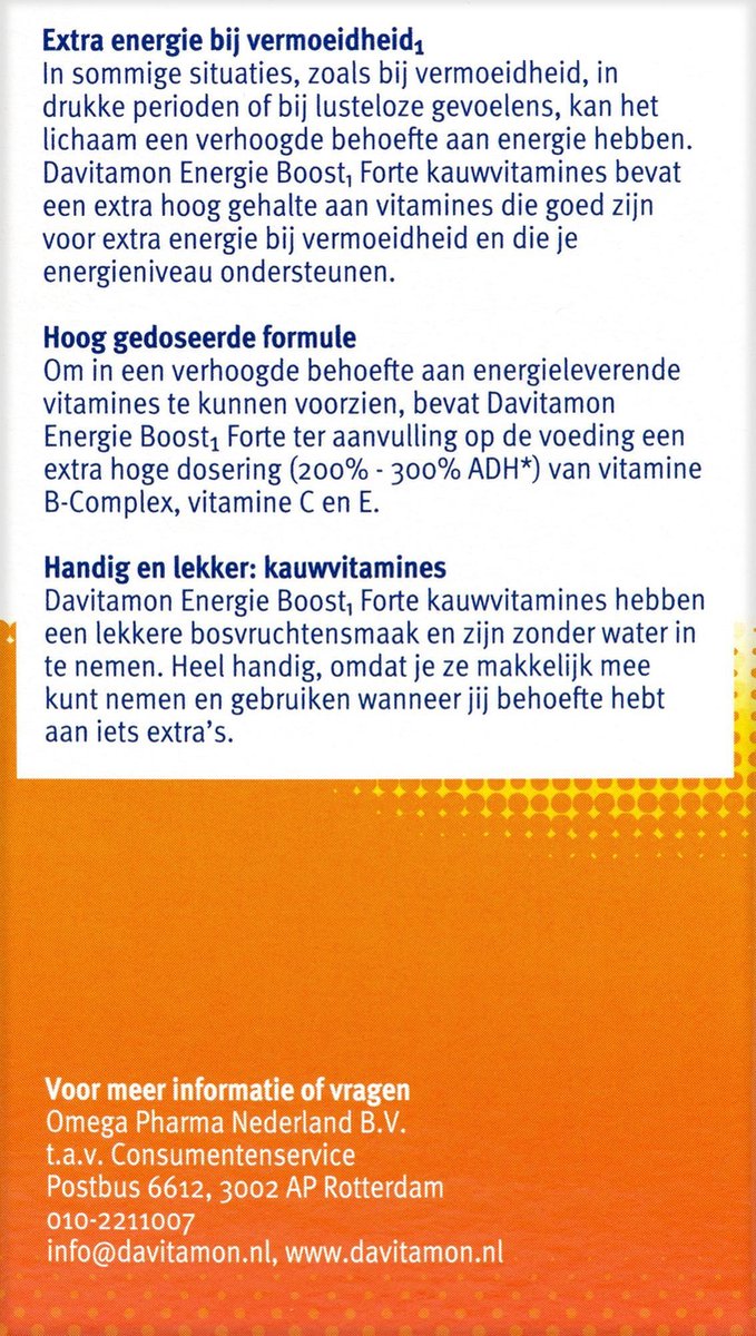 Davitamon Energie Kauwvitamines Bosvruchten