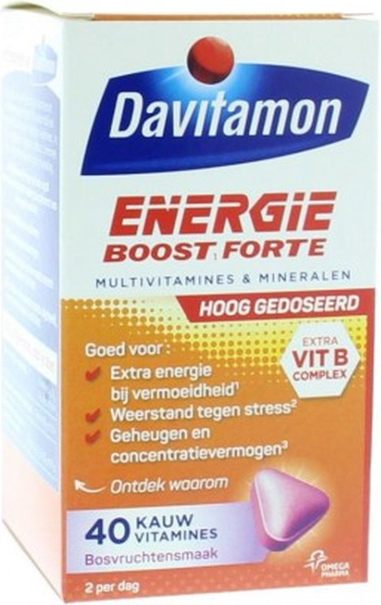 Davitamon Energie Kauwvitamines Bosvruchten