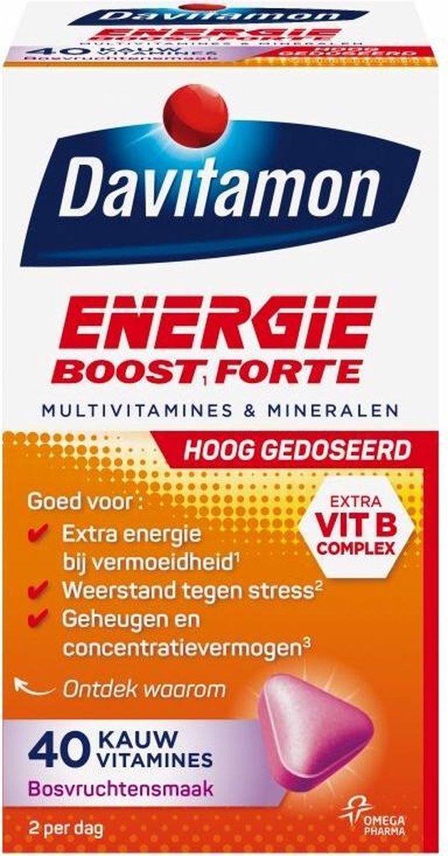 Davitamon Energie Kauwvitamines Bosvruchten