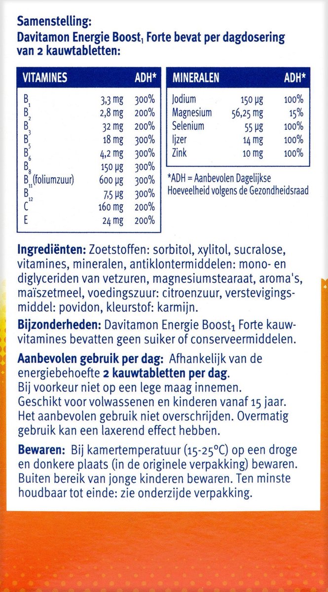 Davitamon Energie Kauwvitamines Bosvruchten