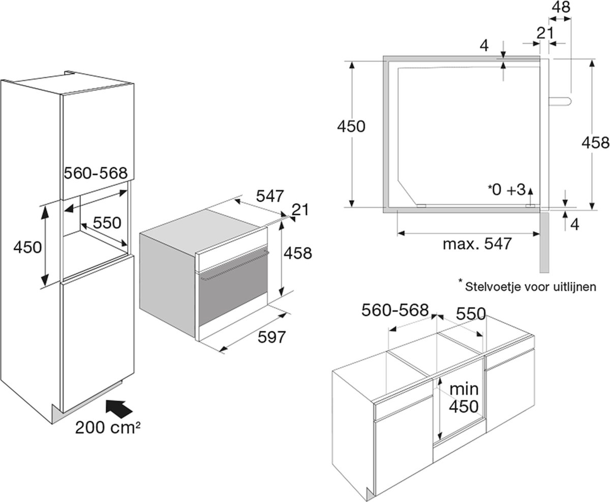 Atag BCM46121C - Zwart