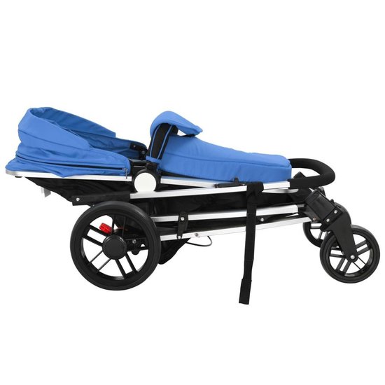 Vidaxl Kinderwagen 2-in-1 Aluminium En - Blauw