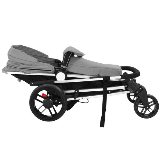 Vidaxl Kinderwagen 2-in-1 Aluminium En - Grijs