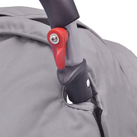 Vidaxl Kinderwagen Dubbel Staal En - Grijs