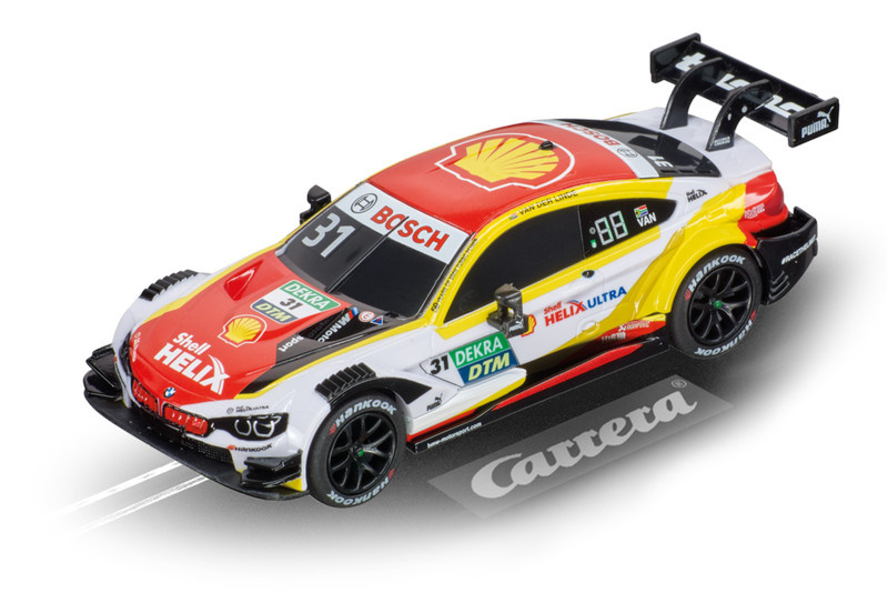 Carrera racebaanauto Go BMW M4 DTM 1:43 rood/wit/geel