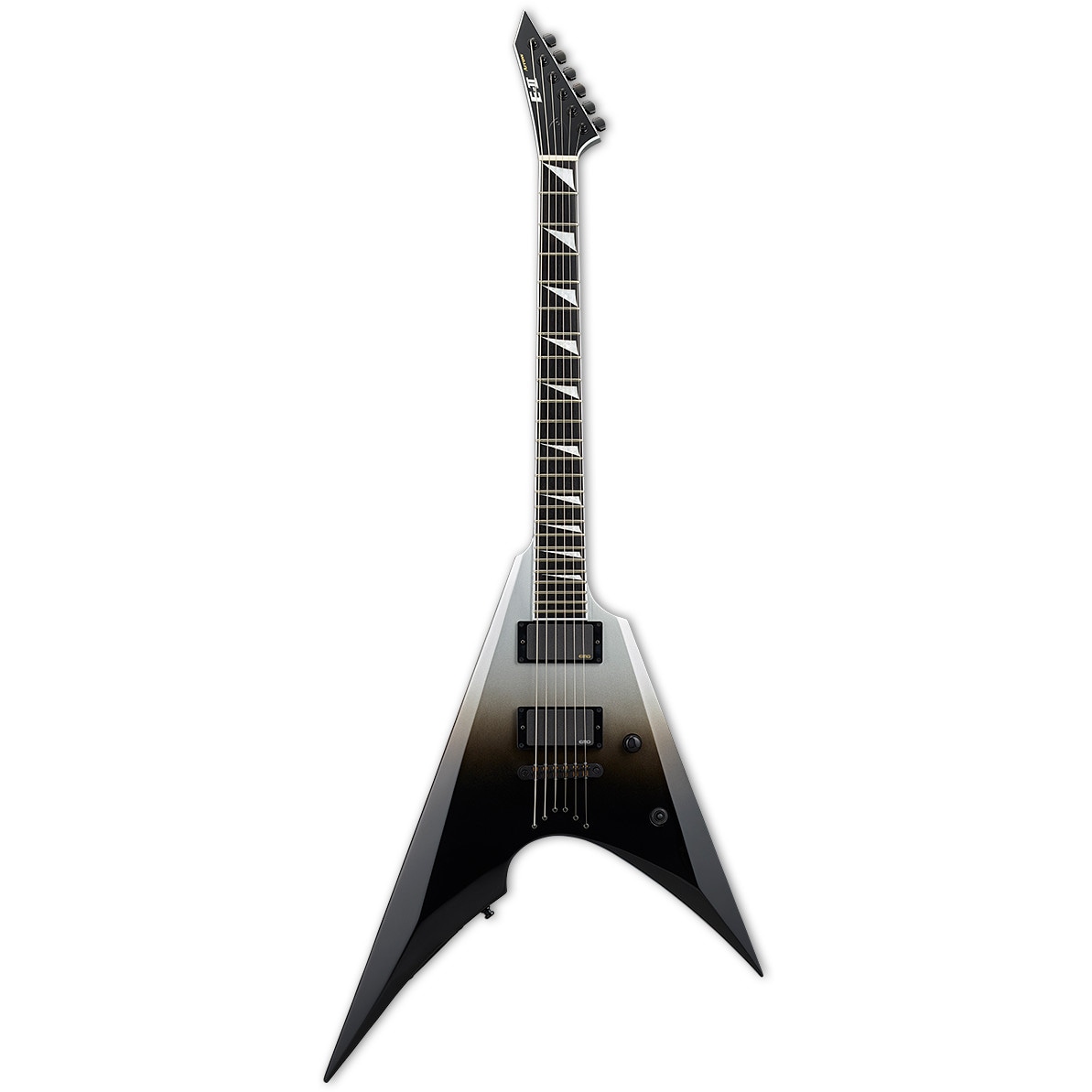 ESP guitars E-II Arrow NT Black Fade met koffer - Silver