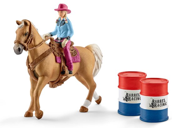 Schleich Barrel Racing Met Cowgirl