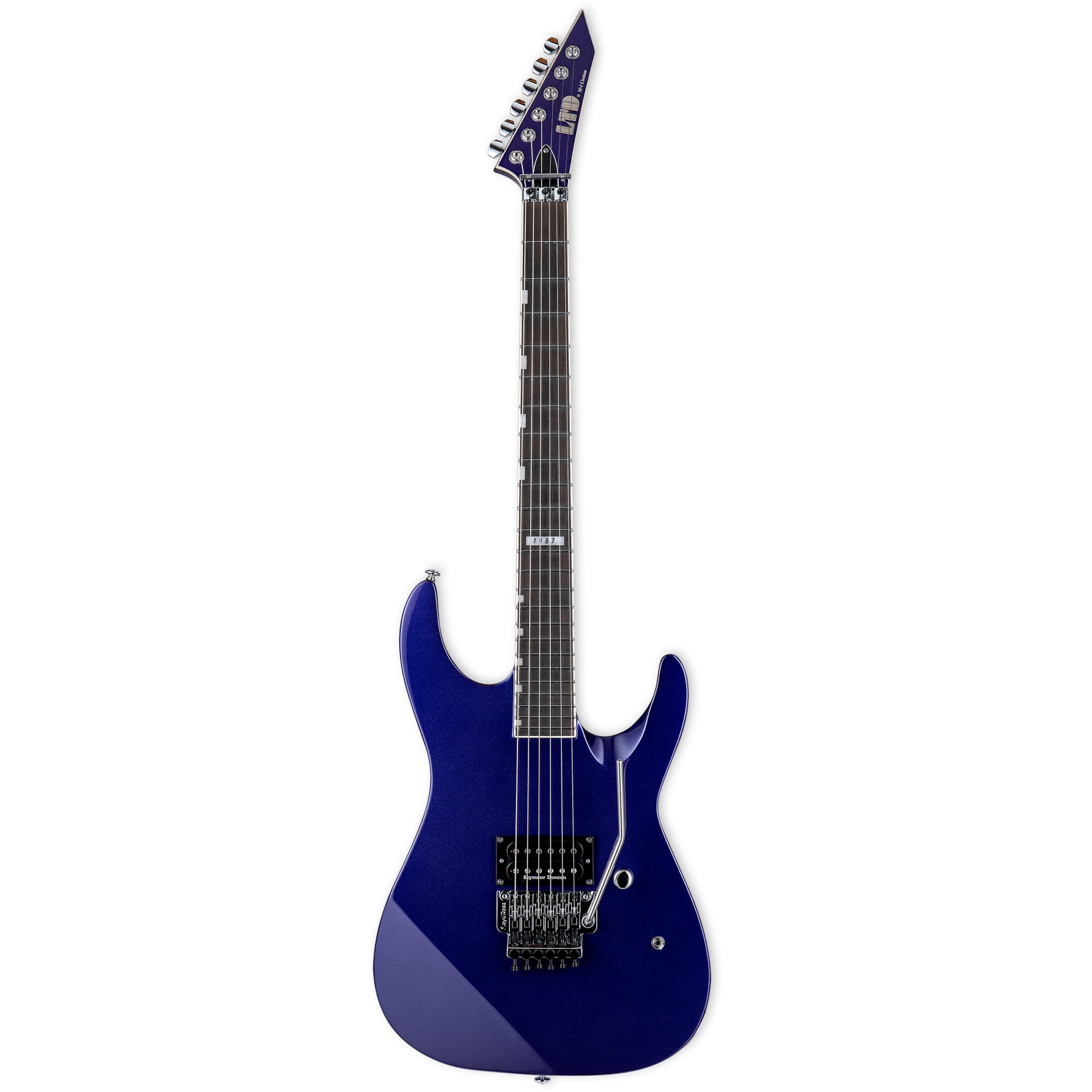 M-1 Custom '87 Dark Metallic Purple met non-recessed Floyd Rose en EMG PA-2 Boost