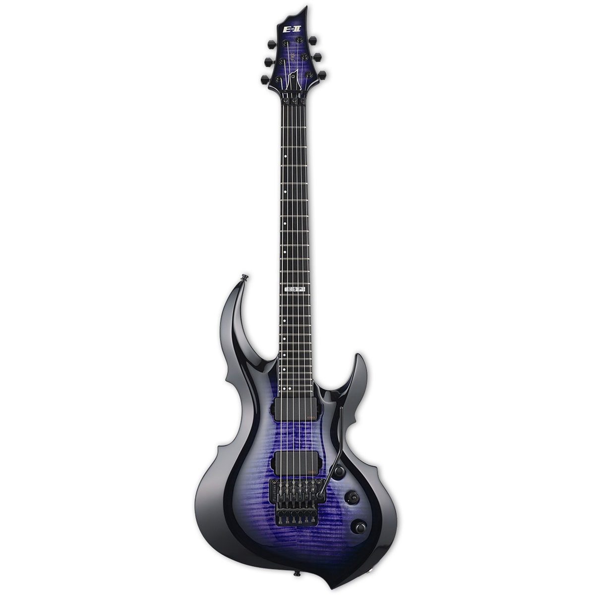 ESP guitars E-II FRX Reindeer Blue met koffer